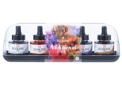 Inkt Talens Ecoline met pipet additional set à 5 ass