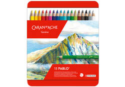 Kleurpotloden Caran d'Ache Pablo assorti blik à 18stuks
