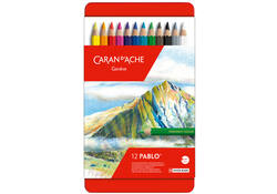 Kleurpotloden Caran d'Ache Pablo assorti blik à 12stuks
