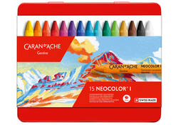 Waskrijt Caran d'Ache neocolor-I 15stuks assorti
