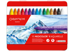 Waskrijt Caran d'Ache neocolor-II 15stuks assorti