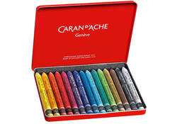 Waskrijt Caran d'Ache neocolor-II 15stuks assorti