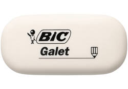 Gum Bic Galet pvc vrij zacht potlood wit blister à 3 stuks