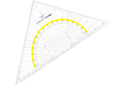 Geodriehoek Aristo 1555/2 225mm met greep transparant