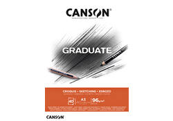 Schetsboek Canson Graduate Croquis A3 96gr 40vel