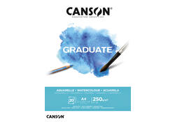 Aquarelblok Canson Graduate A4 250gr 20vel