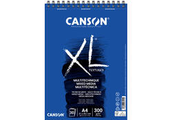 Mixed mediapapier Canson XL Textured Mixed Media 30vel 300gr A4 wit