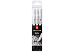 Gelpen Sakura Gelly Roll zuiver wit set 3 maten