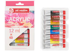 Acrylverf Talens Art Creation met stappenplan 12ml set à 8 kleuren