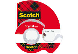 Plakband Scotch Crystal 600 19mmx15m transparant + handdispenser