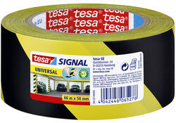Waarschuwings- en markeringstape tesa® Signal Universal 66mx50mm geel/zwart