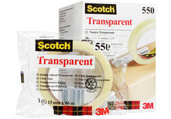 Plakband Scotch 550 15mmx66m transparant