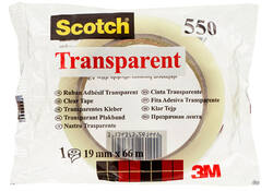 Plakband Scotch 550 19mmx66m transparant