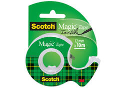 Plakband Scotch Magic 810 12mmx10m onzichtbaar + plakbandhouder