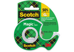 Plakband Scotch Magic 810 19mmx25m onzichtbaar + plakhandhouder