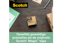 Plakbandhouder Scotch C38 recycled zwart + 3rol magic tape 900 19mmx33m