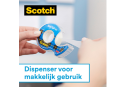 Plakband Scotch 19mmx16.5m Wall Safe + handdispenser