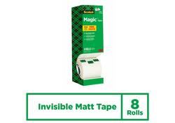 Plakband Scotch Magic 810 19mmx33m onzichtbaar mat 7+1 gratis