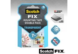 Plakband Scotch dubbelzijdig 19mmx1.5m transparant