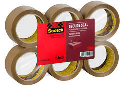 Verpakkingstape Scotch Heavy 50mmx66m bruin 6 rollen