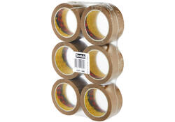 Verpakkingstape Scotch 371 50mmx66m bruin PP 6 rollen