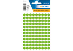 Etiket HERMA 1845 rond 8mm groen 540stuks