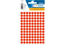 Etiket HERMA 1846 rond 8mm fluor rood 540stuks