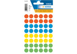 Etiket HERMA 1851 rond 12mm assorti 240stuks
