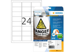 Etiket HERMA 9532 63.5x33.9mm weerbestendig wit 240st