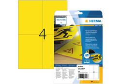 Etiket HERMA 8032 105x148mm weerbestendig geel 100stuks