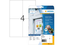 Etiket HERMA 4576 105x148mm folie wit 80stuks