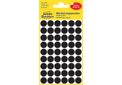 Etiket Avery Zweckform 3140 rond 12mm zwart 270stuks
