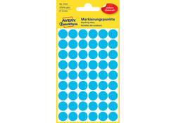 Etiket Avery Zweckform 3142 rond 12mm blauw 270stuks