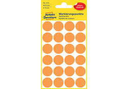 Etiket Avery Zweckform 3173 rond 18mm lichtoranje 96stuks