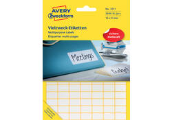 Etiket Avery Zweckform 3311 16x9mm wit 2646stuks