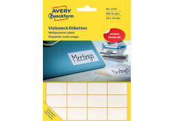 Etiket Avery Zweckform 3319 29x18mm wit 960stuks