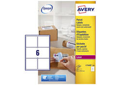 Etiket Avery L7166B-100 99.1x93.1mm blockout 600stuks