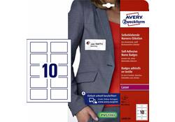 Naambadge etiket Avery L4785-20 80x50mm zk 200stuks