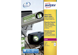 Etiket Avery L4773-20 63.5x33.9mm polyester wit 480stuks