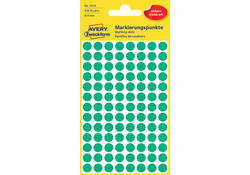 Etiket Avery Zweckform 3012 rond 8mm groen 416stuks
