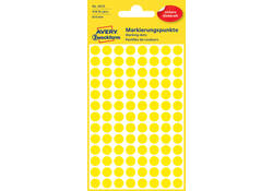 Etiket Avery Zweckform 3013 rond 8mm geel 416stuks
