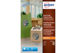 Etiket Avery L7106-20 60mm bruin 240stuks