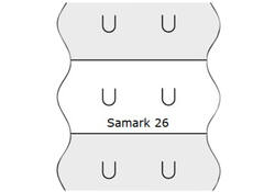 Prijsetiket 12x26mm Sato Samark afneembaar wit