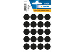 Etiket HERMA 1879 rond 19mm zwart 100stuks