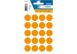 Etiket HERMA 1874 rond 19mm fluor oranje 100stuks