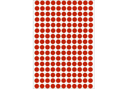 Etiket HERMA 2212 rond 8mm rood 5632stuks