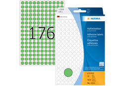 Etiket HERMA 2215 rond 8mm groen 5632stuks