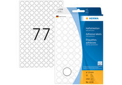 Etiket HERMA 2230 rond 13mm wit 2464stuks