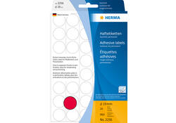 Etiket HERMA 2256 rond 19mm fluor rood 960stuks