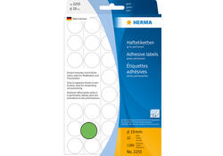 Etiket HERMA 2255 rond 19mm groen 1280stuks